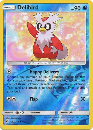 Delibird - 57/214 - Uncommon - Reverse Holofoil