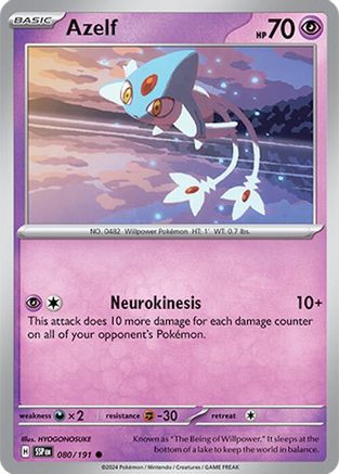 Azelf 080/191  SV08 Surging Sparks - Common