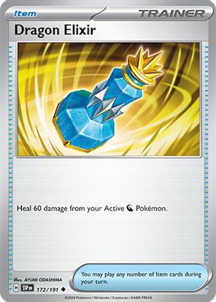 Dragon Elixir 172/191  - Reverse Holofoil SV08 Surging Sparks - Uncommon