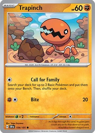 Trapinch 104/191  SV08 Surging Sparks - Common