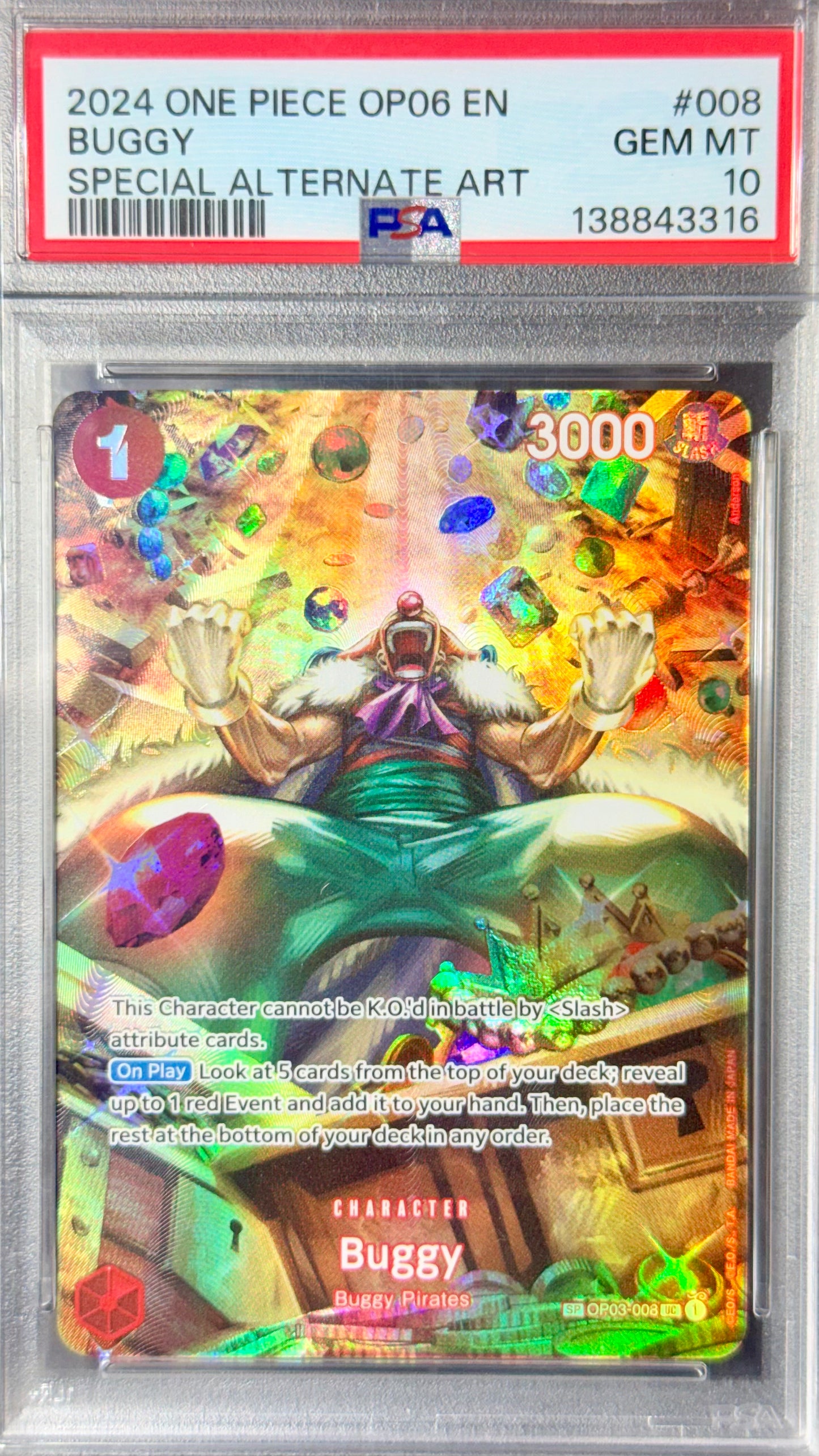 PSA 10 - Buggy - OP03-008 (SP)