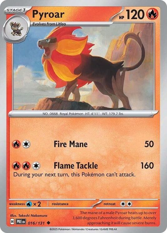 Pyroar - 016/131 - Uncommon - Reverse Holofoil
