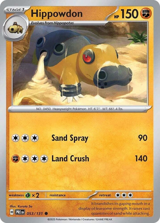 Hippowdon - 053/131 - Common - Reverse Holofoil