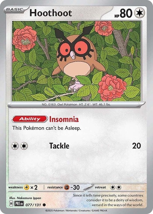 Hoothoot - 077/131 - Common - Reverse Holofoil
