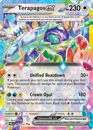 Terapagos ex 092/131  - Holofoil SV Prismatic Evolutions - Double Rare