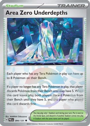 Area Zero Underdepths (Poke Ball Pattern) 094/131  - Holofoil SV Prismatic Evolutions - Uncommon