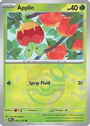 Applin (Master Ball Pattern) 009/131  - Holofoil SV Prismatic Evolutions - Common