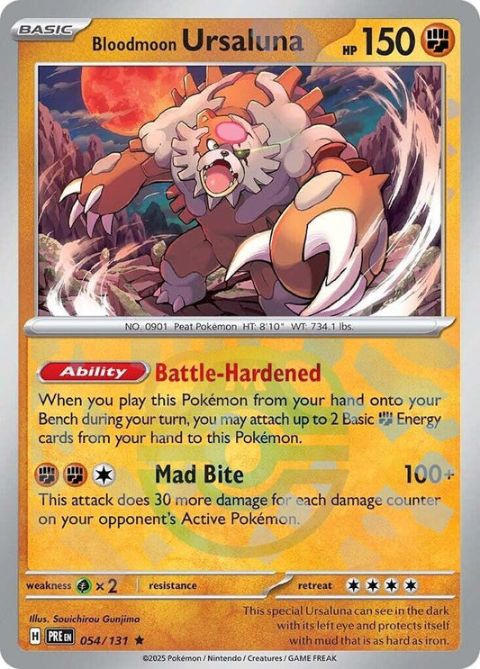 Bloodmoon Ursaluna (Master Ball Pattern) - 054/131 - Rare