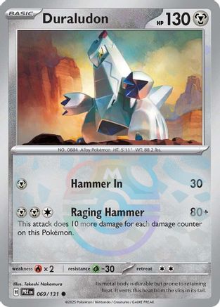 Duraludon (Master Ball Pattern) 069/131  - Holofoil SV Prismatic Evolutions - Common