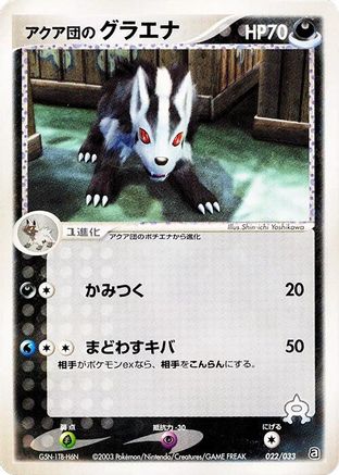 Team Aqua's Mightyena - 022/033 (022/033) - Aqua Deck Kit 1st Edition