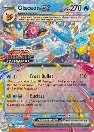 Glaceon ex 026/131  - SV - Holofoil Miscellaneous Cards & Products - Promo