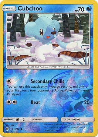 Cubchoo - 61/214 - Common - Reverse Holofoil
