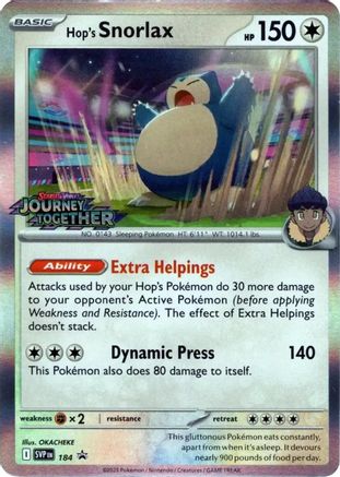 Hop's Snorlax 184  - Holofoil SV Scarlet & Violet Promo Cards - Promo