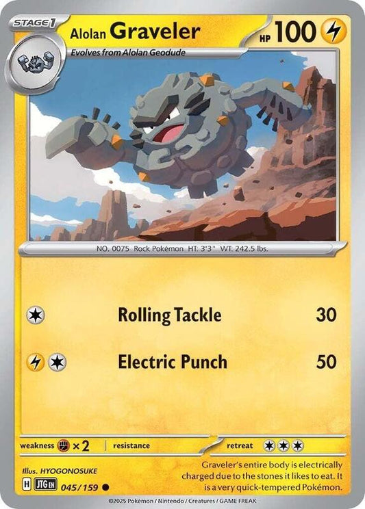 Alolan Graveler - 045/159 - Common - Reverse Holofoil