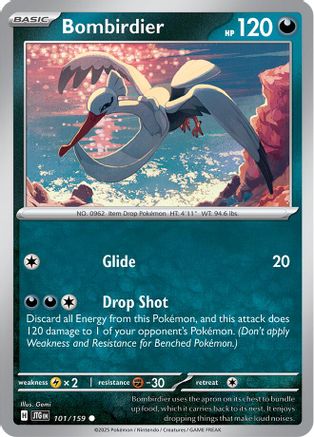 Bombirdier 101/159  - Reverse Holofoil SV09 Journey Together - Common