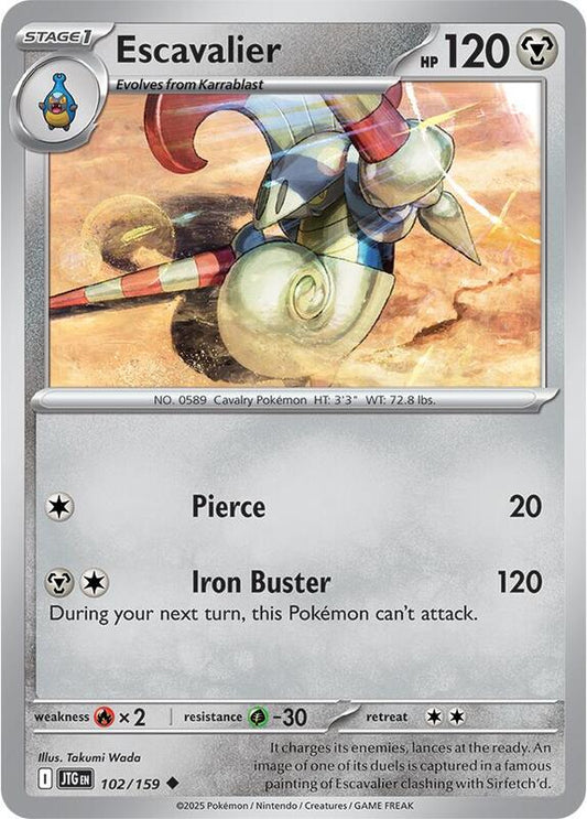 Escavalier - 102/159 - Uncommon - Reverse Holofoil