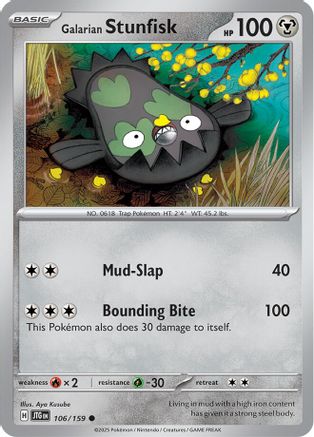 Galarian Stunfisk 106/159  SV09 Journey Together - Common