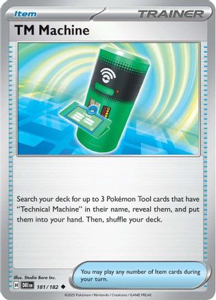 TM Machine 181/182  - Reverse Holofoil SV10 Destined Rivals - Uncommon