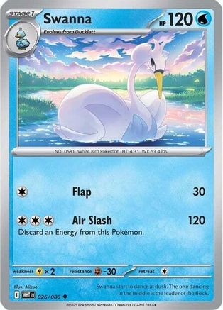 Swanna 026/086  SV White Flare - Uncommon