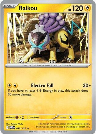Raikou 048/132  - Holofoil ME01 Mega Evolution - Rare