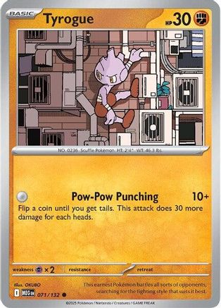 Tyrogue 071/132  ME01 Mega Evolution - Common