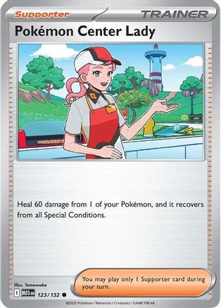Pokemon Center Lady 123/132  ME01 Mega Evolution - Common