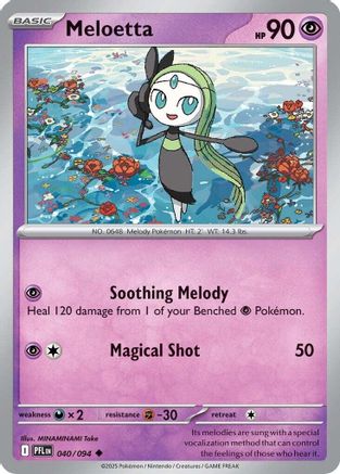 Meloetta 040  - Reverse Holofoil ME02 Phantasmal Flames - Uncommon