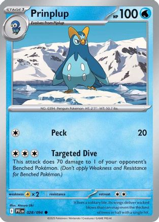 Prinplup 028  ME02 Phantasmal Flames - Common