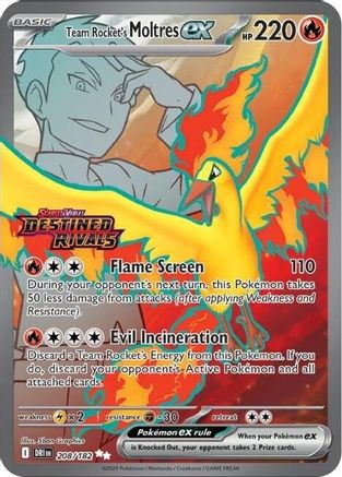 Team Rocket's Moltres ex 208/182  - SV - Holofoil Miscellaneous Cards & Products - Double Rare