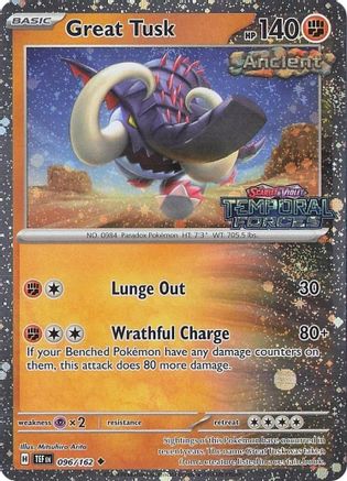 Great Tusk 096/162  - Holofoil Miscellaneous Cards & Products - Uncommon