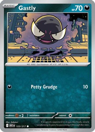 Gastly 123  - Reverse Holofoil ME Ascended Heroes - Common