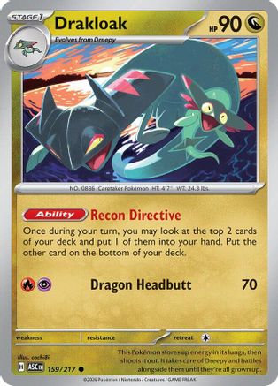 Drakloak 159/217  - Reverse Holofoil ME Ascended Heroes - Common
