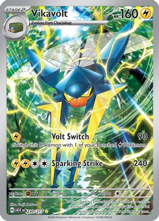 Vikavolt 230/217  - Holofoil ME Ascended Heroes - Illustration Rare
