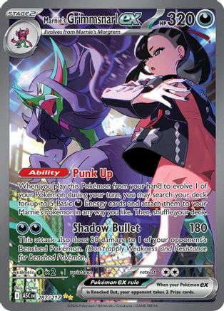 Marnie's Grimmsnarl ex 287/217  - Holofoil ME Ascended Heroes - Special Illustration Rare