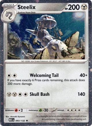 Steelix 093/132  - Holofoil Miscellaneous Cards & Products - Rare
