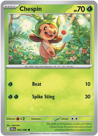 Chespin 005/086  ME04 Chaos Rising - Common