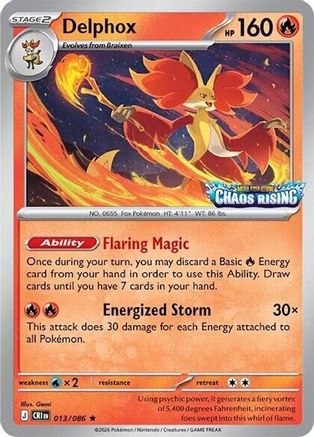 Delphox 013/086  - Holofoil Miscellaneous Cards & Products - Rare