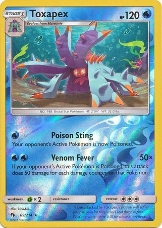 Toxapex - 69/214 - Rare - Reverse Holofoil