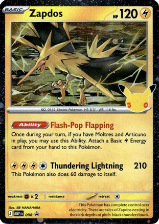 Zapdos 098  - Holofoil ME Mega Evolution Promo - Promo