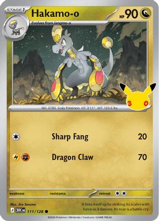 Hakamo-o 111/128  - Holofoil ME 30th Celebration - common