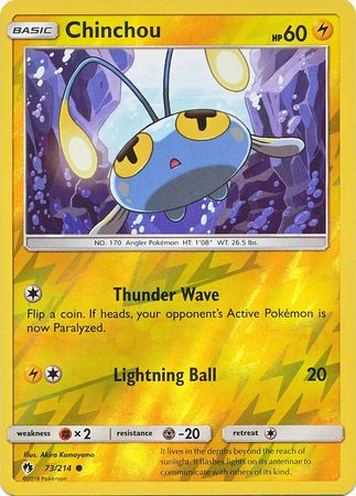 Chinchou - 73/214 - Common - Reverse Holofoil