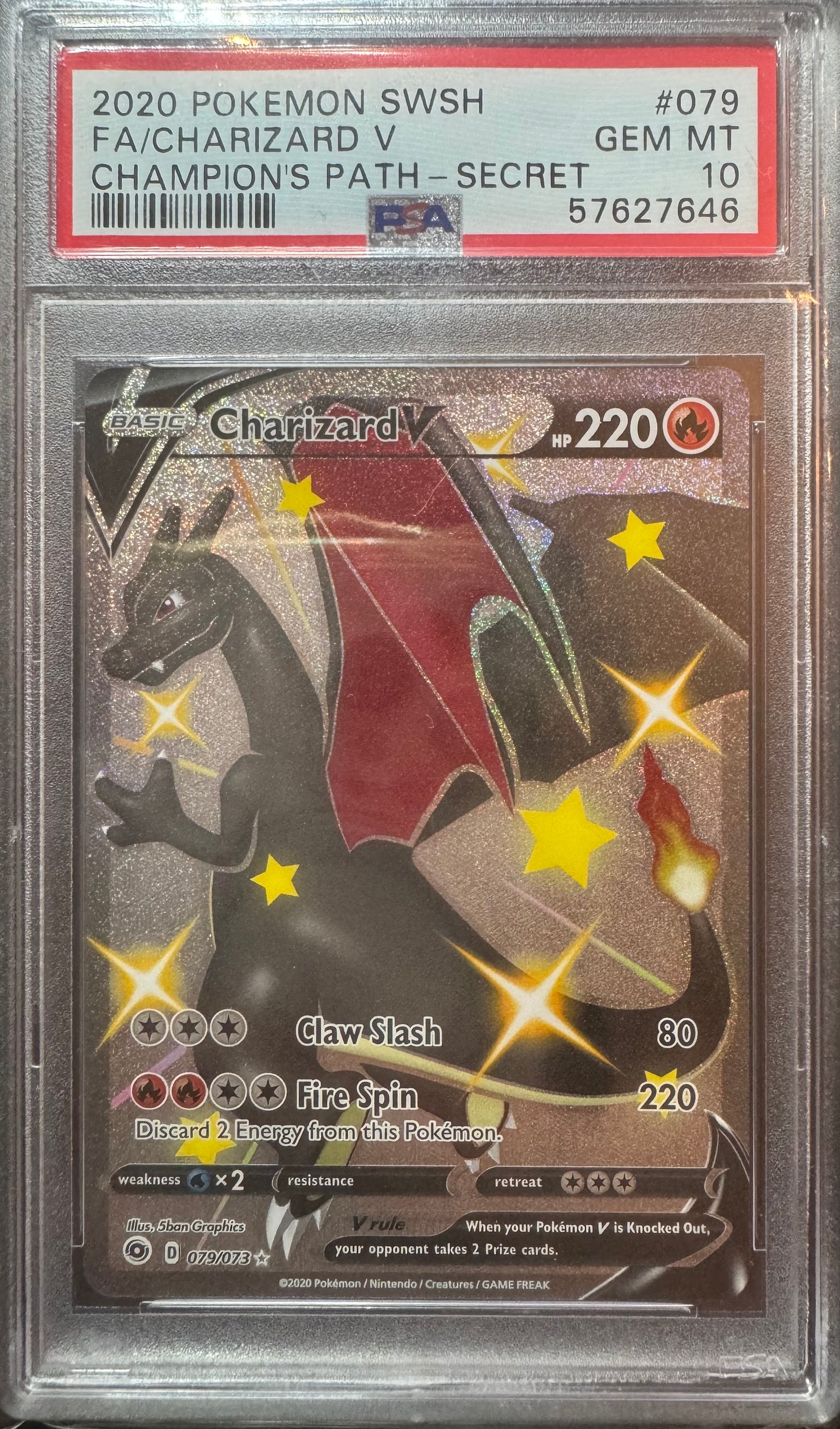 PSA 10 Charizard V - 079/073