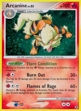 Arcanine 001  - Holofoil Rising Rivals - Holo Rare