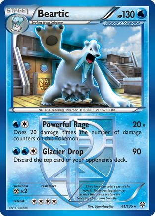 Beartic (Team Plasma) 041  - Reverse Holofoil Plasma Storm - Rare