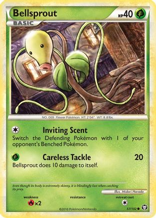 Bellsprout 057  - Reverse Holofoil Triumphant - Common