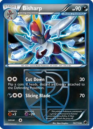 Bisharp (Team Plasma) (74) 074  - Reverse Holofoil Plasma Freeze - Uncommon