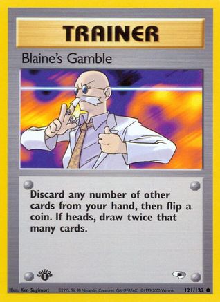 Blaine's Gamble 121/132  - 1st Edition Gym Heroes - Common