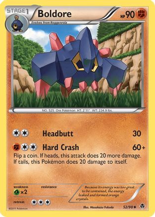 Boldore (52) 052  - Reverse Holofoil Emerging Powers - Uncommon