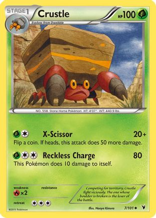 Crustle 007  - Reverse Holofoil Noble Victories - Uncommon