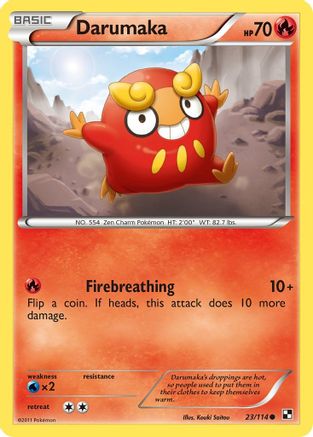 Darumaka (23) 023/114  - Reverse Holofoil Black and White - Common